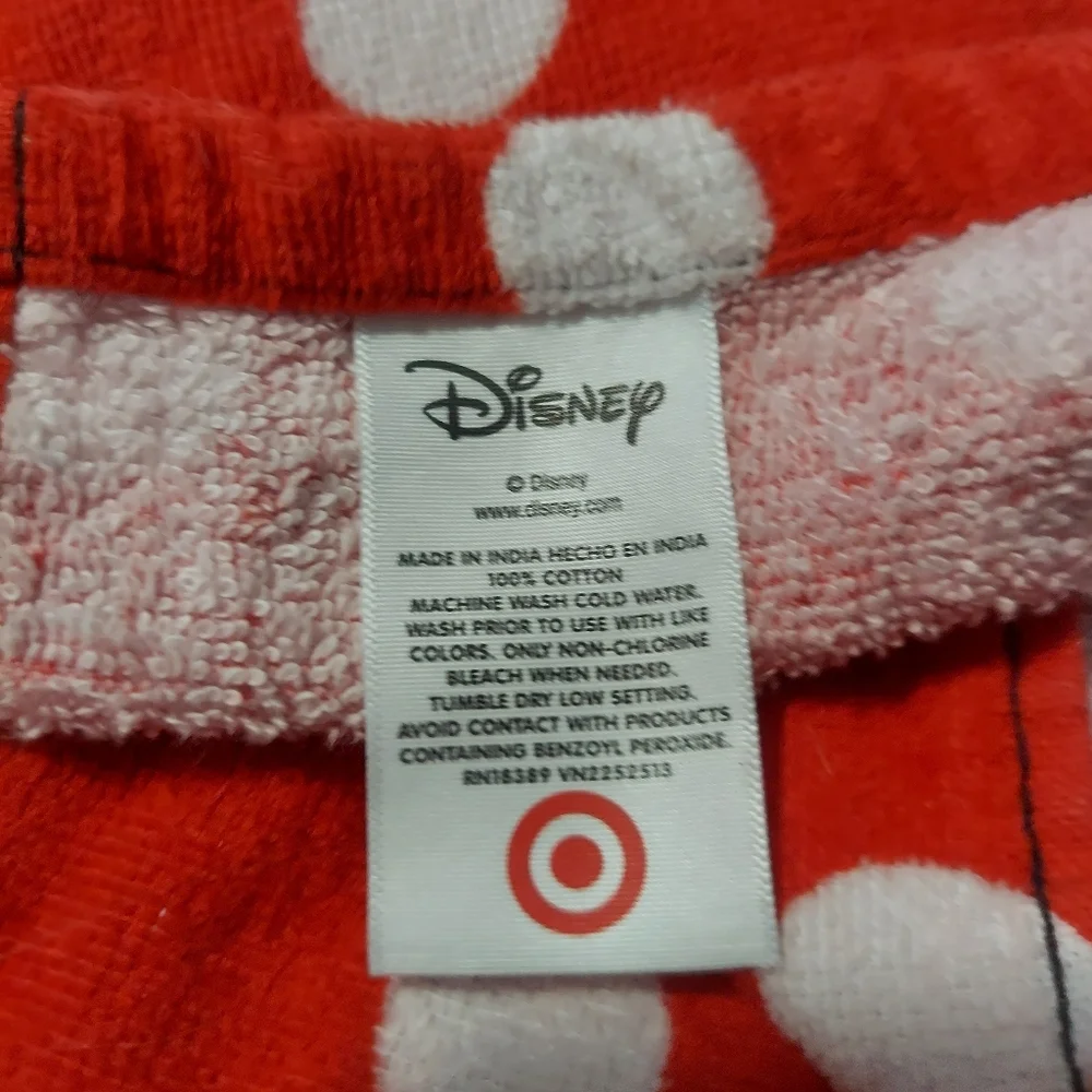 Set of 2 Minnie Mouse towels